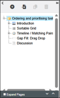 Project Tree with collapsible sections