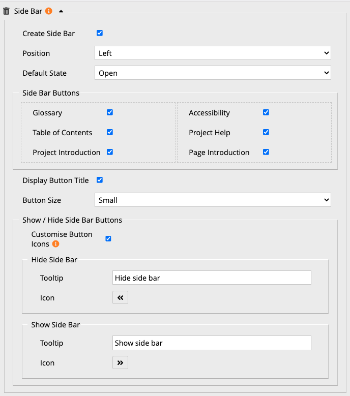 XOT Side Bar editor interface.